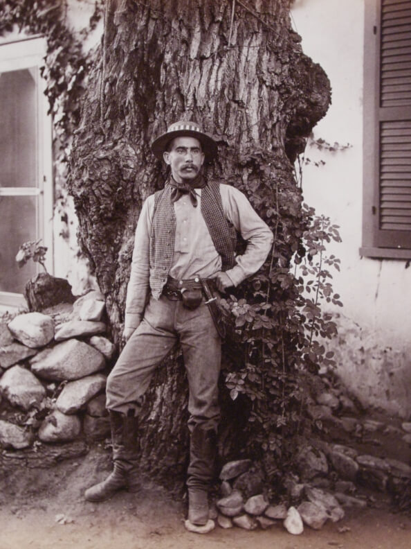 Historic photograph taken in the late 1800s featuring one of the early settlers of Tejon Ranch