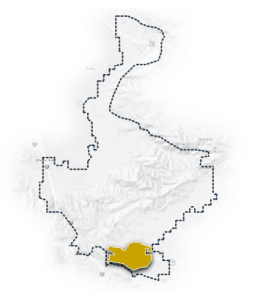 Map of Tejon Ranch showcasing the Centennial community boundary